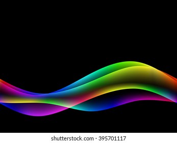 Vector waves. EPS10 with transparency and mesh. Abstract composition with curve lines. Blurred lines for relax themes background. Background with copy space. Place for text. Border lines