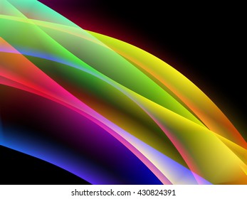 Vector waves. EPS10 with transparency and mesh. Abstract composition with curve lines. Blurred lines for relax themes background. Background with copy space. Place for text. Border lines