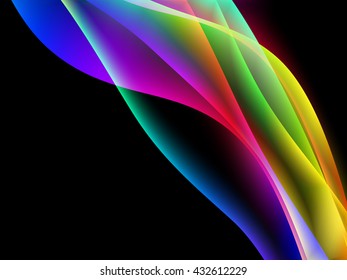 Vector waves. EPS10 with transparency and mesh. Abstract composition with curve lines. Blurred lines for relax themes background. Background with copy space. Place for text. Border lines