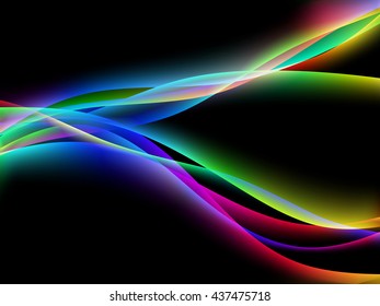 Vector waves. EPS10 with transparency and mesh. Abstract composition with curve lines. Blurred lines for relax themes background. Background with copy space. Place for text. Border lines