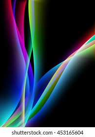 Vector waves. EPS10 with transparency and mesh. Abstract background with blurred lines.
