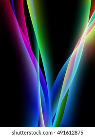 Vector waves. EPS10 with transparency and mesh. Abstract background with blurred lines.