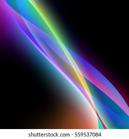 Vector waves. EPS10 with transparency and mesh. Abstract background with blurred lines.