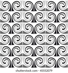 Vector waves ornament.  Mosaic seamless texture.