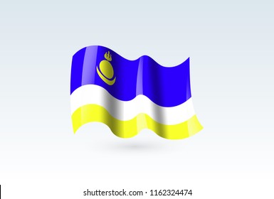 Vector of waving buryatia flag, isolated flag icon. independence day or national day flag symbol.