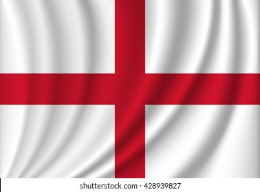 vector waving flag of england