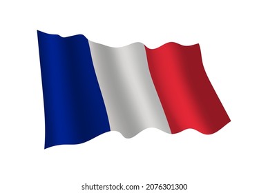 Vector ondeando la bandera de Francia.