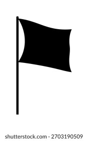 Vector ondeando el icono de la bandera aislado en el fondo blanco