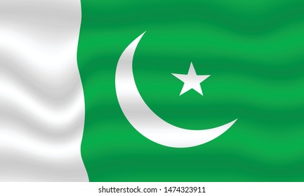 Vector Waving Flag of Pakistan illustration