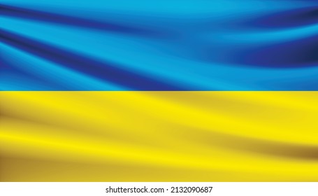 vector waving flag of ukraine