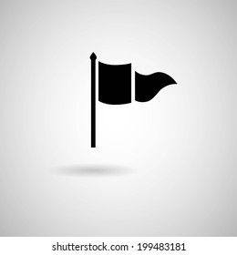 Vector Waving Flags and Banners for Icons, 