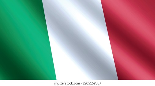 Vector ondeando el fondo de la bandera italiana.