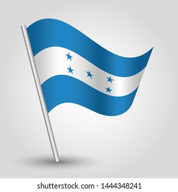 Vector Waving Simple Triangle Honduran Flag Stock Vector (Royalty Free ...