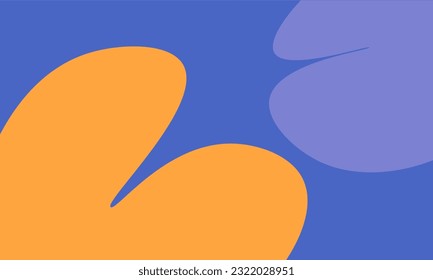 Vector wavy abstract background. Brutal contemporary orange purple. Brutalist waves background trendy retro style