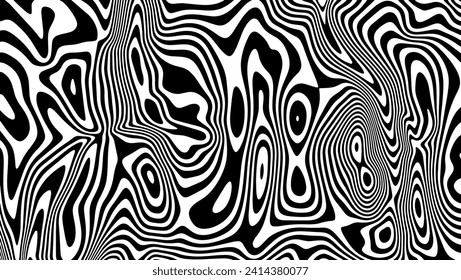 Vektorgrafik, scharfer, abstrakter Hintergrund. Futuristische Banner schwarz-weiß, Texturkunst Design.
