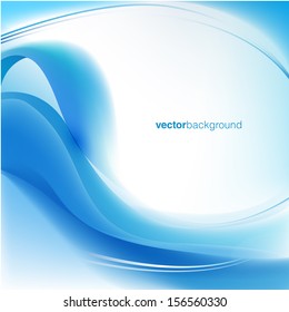 vector wavy abstract blue background. You can use it for brochure, web, flyer, etc.