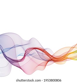 Vector wavy abstract lines background