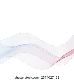 Vector wavy abstract lines background