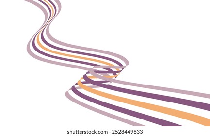 Vector wavy background. Abstract lines on color backdrop. technology stripe curved waves background. Stripe flag waves style.