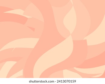 Vector wavy beige-pink background with irregular shapes of different shapes. Design for covers, wallpapers, cards, banners, backdrops