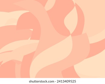 Vector wavy beige-pink background with irregular shapes of different shapes. Design for covers, wallpapers, cards, banners, backdrops