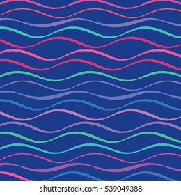 Vector wavy color pattern. Geometric background