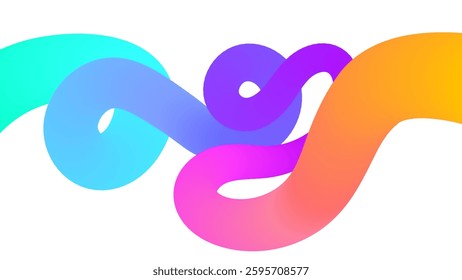 vector wavy colorful gradient shape