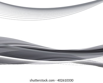 Vector wavy and curve line. EPS10 with transparency. Abstract composition with curve lines. Blurred lines with copy space. Place for text. Border lines