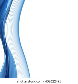 Vector wavy and curve line. EPS10 with transparency. Abstract composition with curve lines. Blurred lines with copy space. Place for text. Border lines