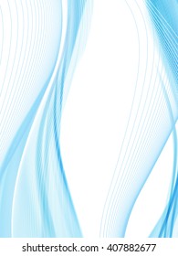 Vector wavy and curve line. EPS10 with transparency. Abstract composition with curve lines. Blurred lines with copy space. Place for text. Border lines