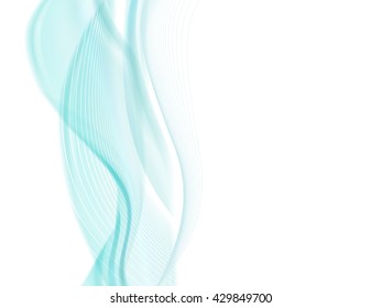 Vector wavy and curve line. EPS10 with transparency. Abstract composition with curve lines. Blurred lines with copy space. Place for text. Border lines