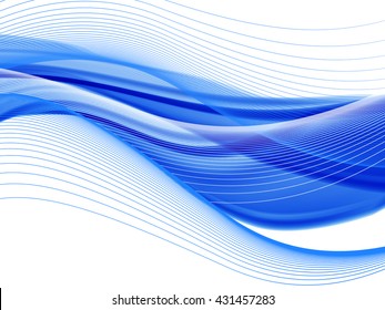 Vector wavy and curve line. EPS10 with transparency. Abstract blurry composition 