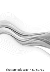 Vector wavy and curve line. EPS10 with transparency. Abstract blurry composition 
