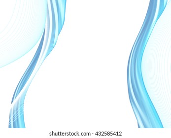 Vector wavy and curve line. EPS10 with transparency. Abstract composition with curve lines. Blurred lines with copy space. Place for text. Border lines