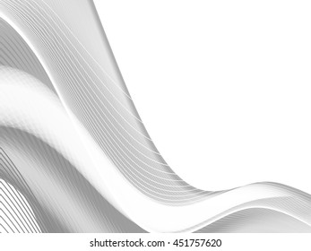 Vector wavy and curve line. EPS10 with transparency. Abstract composition with blurred lines.
