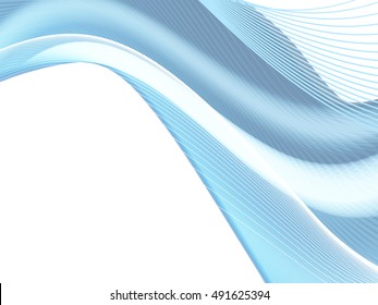 Vector wavy and curve line. EPS10 with transparency. Abstract composition with blurred lines.