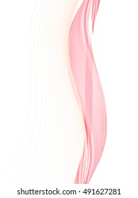 Vector wavy and curve line. EPS10 with transparency. Abstract composition with blurred lines.