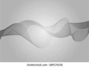 Vector wavy and curve line. EPS10 with transparency. Abstract composition with curve lines. Blurred lines with copy space. Place for text. Border lines