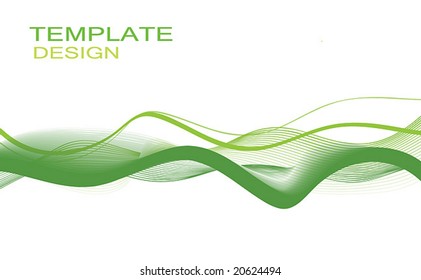 vector wavy curves design template