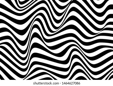 vector of wavy line optical illusion texture background