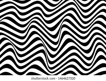 vector of wavy line optical illusion texture background