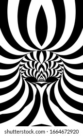 Vector сurved wavy line, smooth stripe.