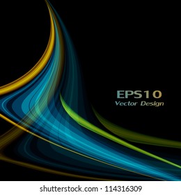 vector wavy lines with copy space. eps10