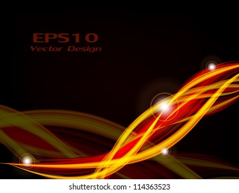 vector wavy lines with copy space. eps10
