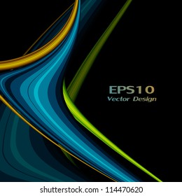 vector wavy lines with copy space. eps10