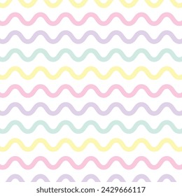 vector wavy lines pattern background with pastel colors