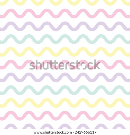 vector wavy lines pattern background with pastel colors