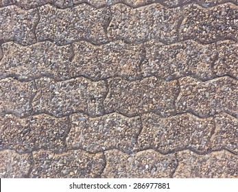 Vector, Wavy Paving Slabs in Brown Colors. Seamless Tileable Texture