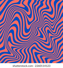 Patrón de Trippy sin Maravilla Vectora en Colores Psicodélicos Brillantes. Resumen De Los Fondos De Swirl. Texturas estéticas de 1970 con olas de flujo