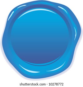 vector wax blue seal